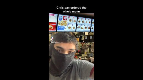 Christean orders the whole menu😭😂