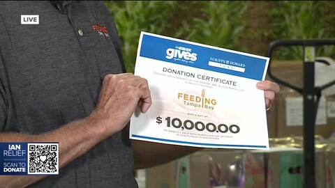 ABC Action News presents check for $10,000 to Feeding Tampa Bay thanks to huge response by viewers