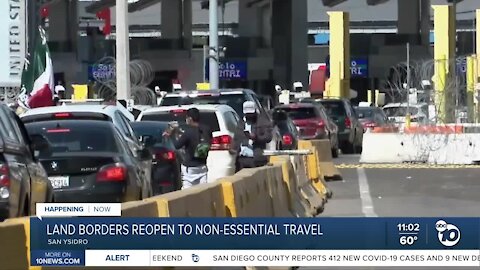 Land borders reopen to non-essential travel