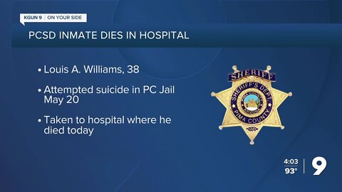 PCSD identifies inmate who died after attempted suicide