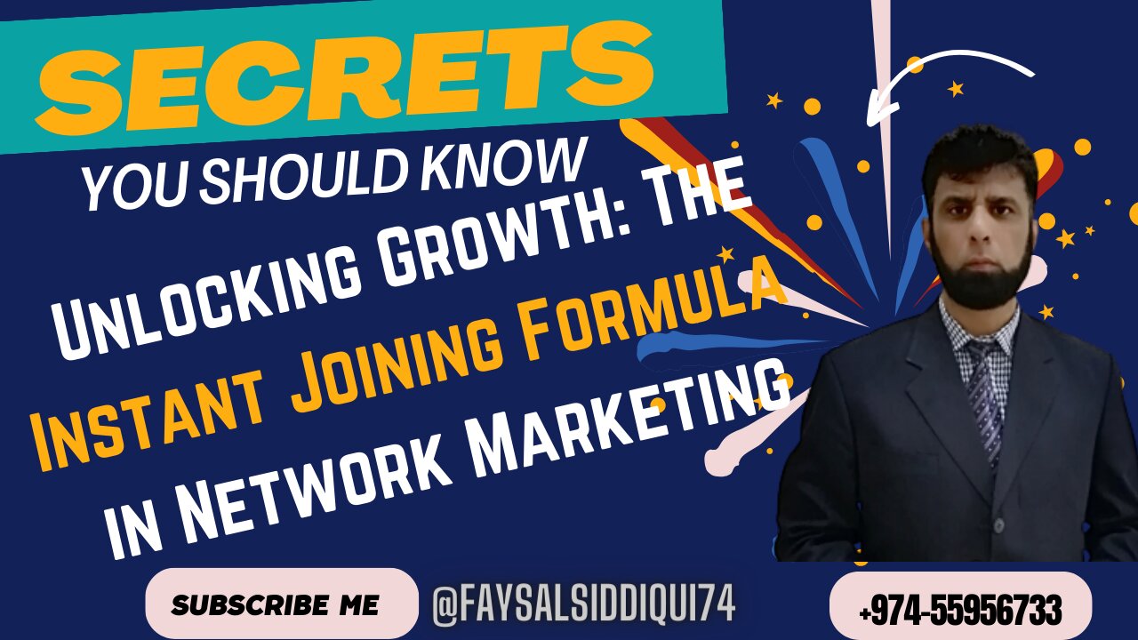 Unlocking Growth: The Instant Joining Formula in Network Marketing