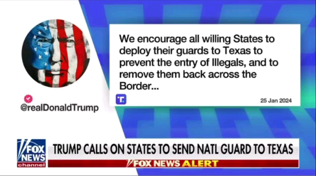 Trump calls on other states send National Guard to Texas.