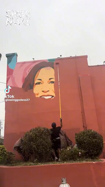 🚨 BUILDING ‘UNBURDENED’: Kamala Harris Mural Painted Over Post-Election