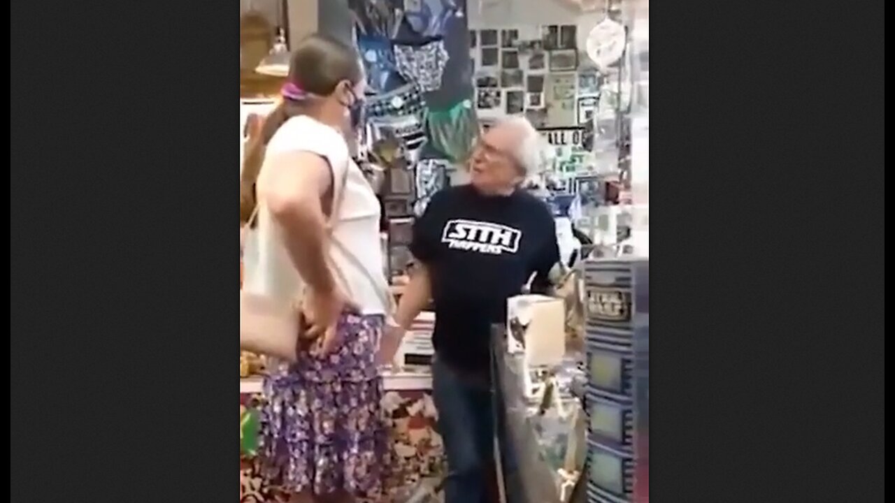 Flashback - Vietnam veteran destroys transgender abomination in his store (2021)