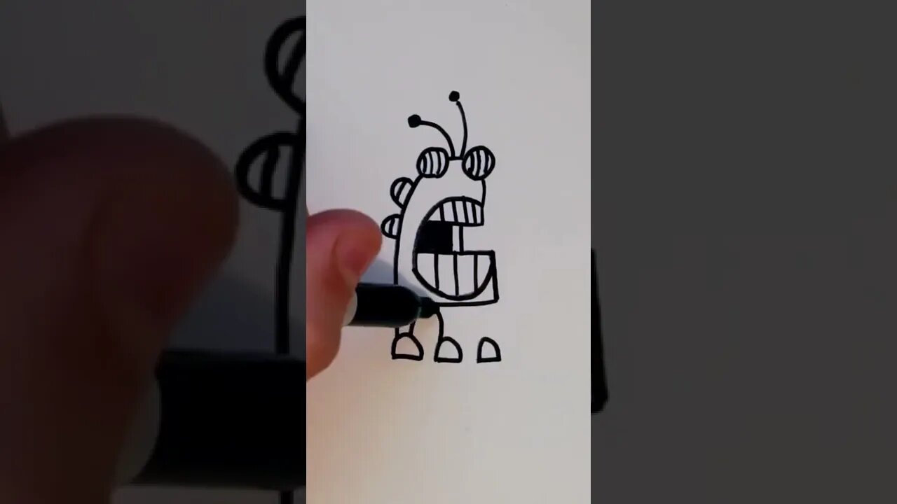 G to ROBOT | Doodle Draw Ideas | cute robot #shorts