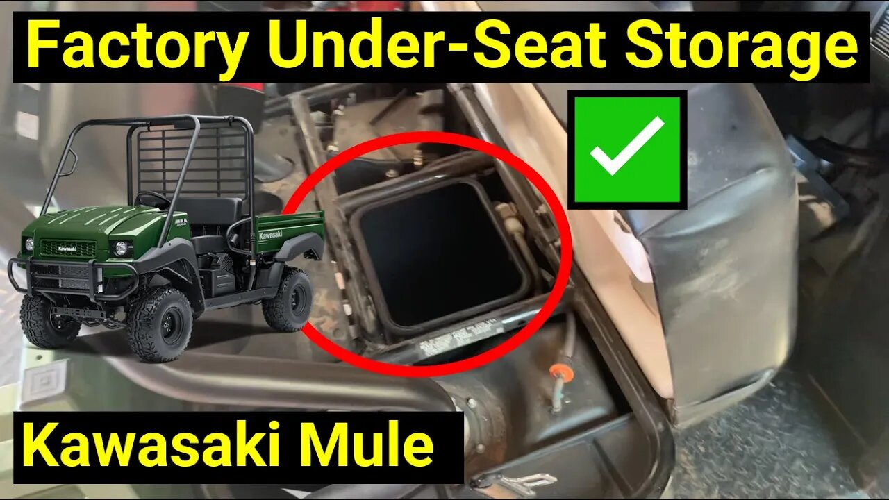 Kawasaki Mule ● Add Factory Under-Seat Storage Compartment