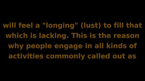 Soul Speak #34 (Oct 4/20) What is "lust" and where does it come from?