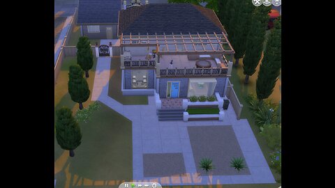 Working on two different houses in the Sims 4