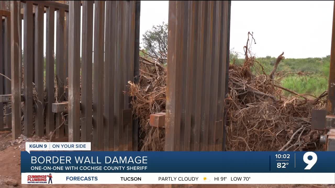 Monsoon creating new problems at the unfinished border wall