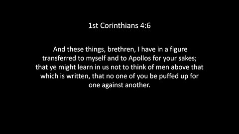 1st Corinthians Chapter 4