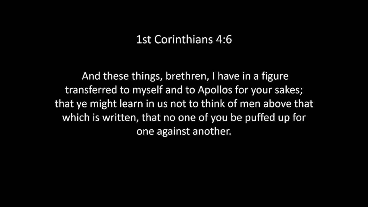 1st Corinthians Chapter 4