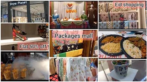 packages mall | Eid shopping 🛍 | night out with hubby | shopping haul | sale on brand |