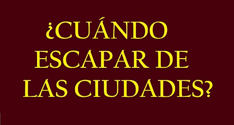 ¿CUÁNDO ESCAPAR DE LAS CIUDADES?