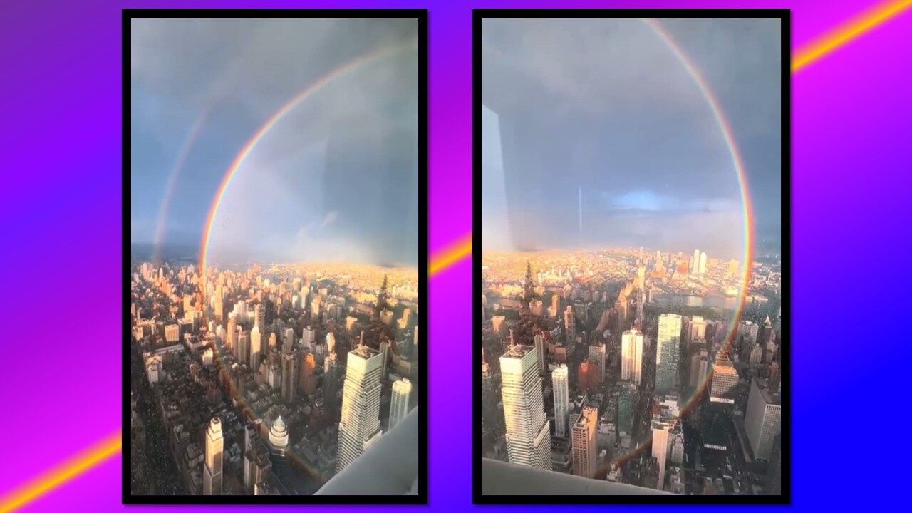 GOD SENT A DOUBLE RAINBOW TO NEW YORK CITY ON 9/11 - 2023