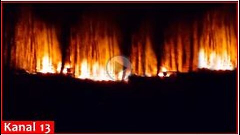 The area where Russians were stationed was hit in Kherson at night -Everything was burnt to ashes