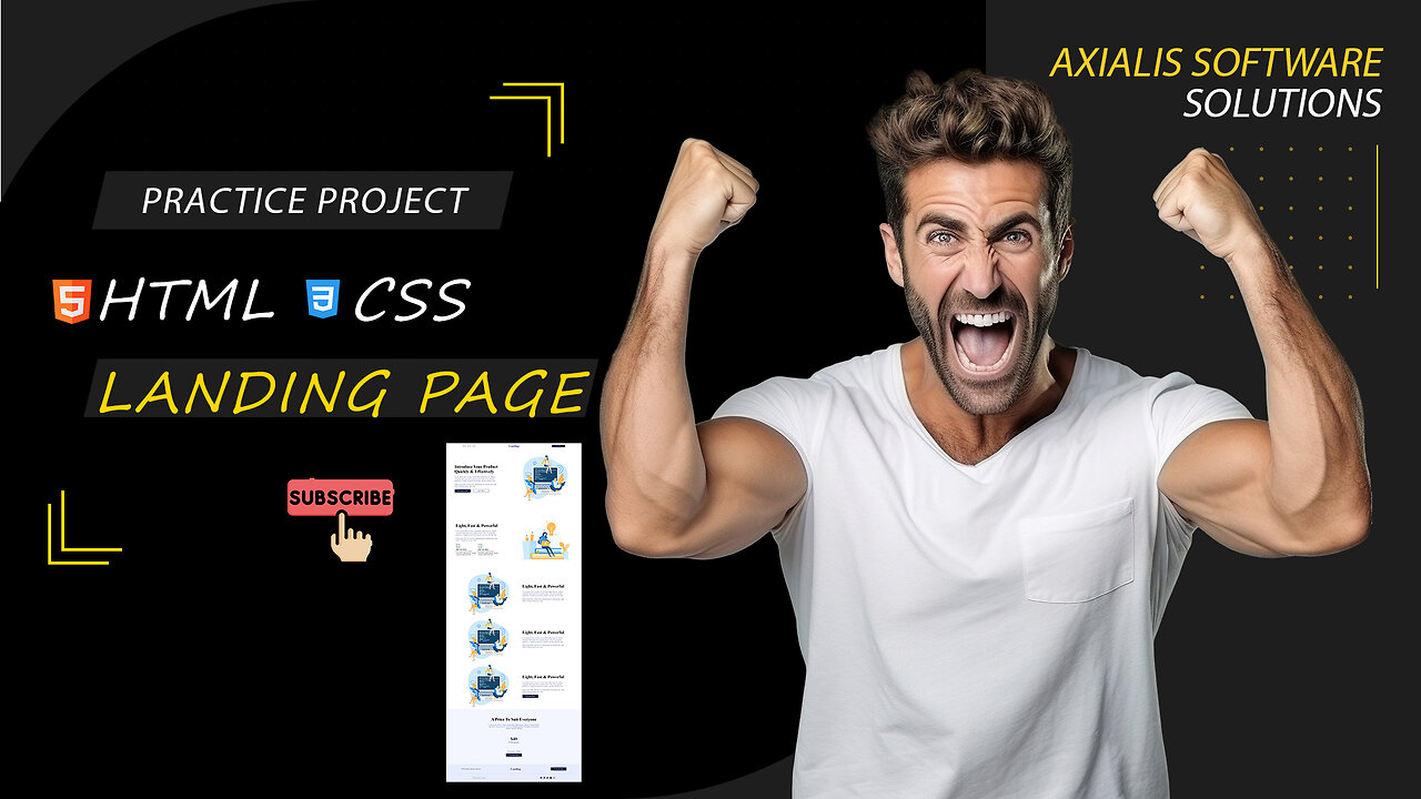 HTML CSS Practice Project #1 || Landing Page || Hindi || 🔴 Watch Now