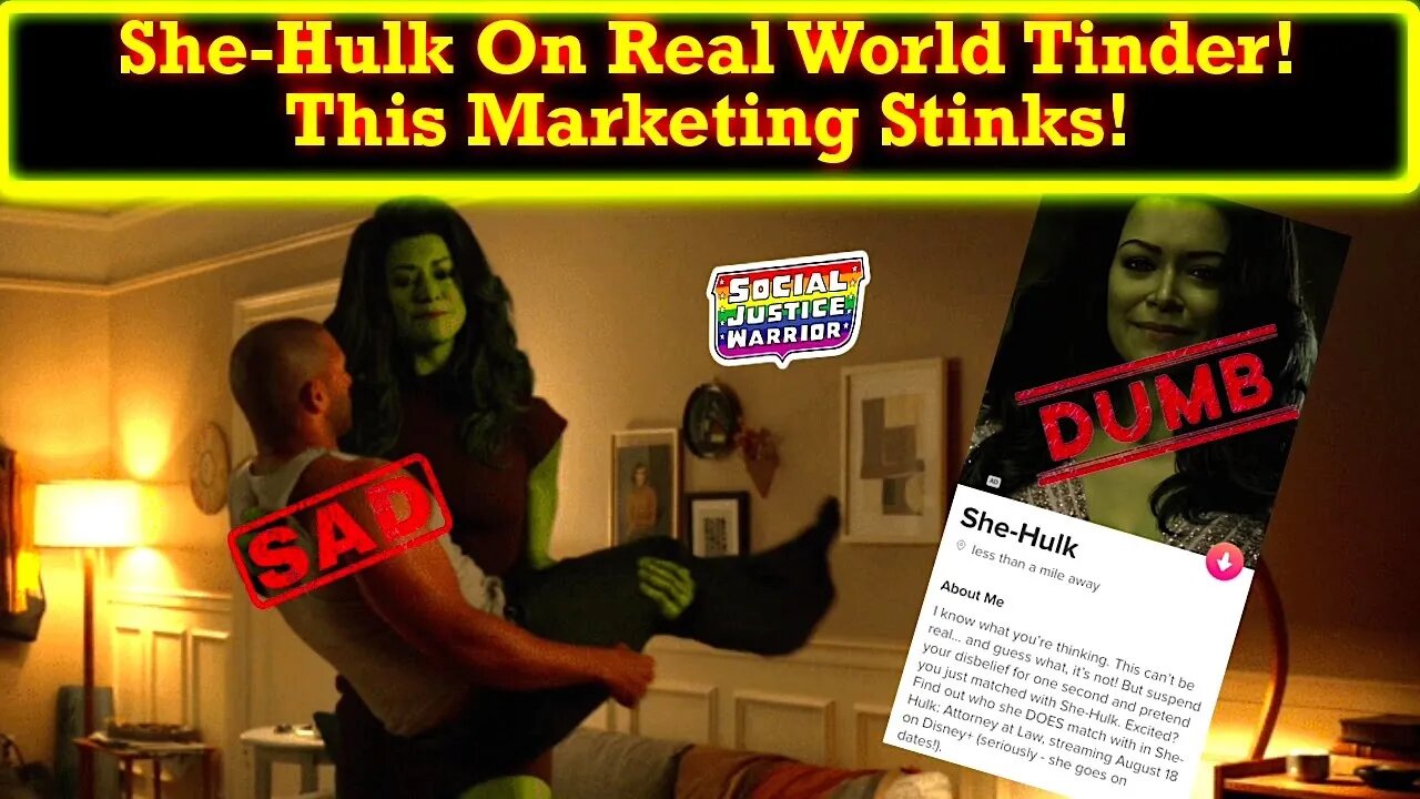 The MCU Advertises She-Hulk On Real World Tinder! This Marketing Is CRINGE!