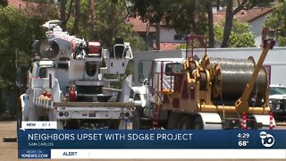 Neighbors upset with SDG&E project