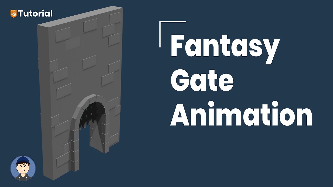 How to make animated gates for a fantasy castle in Blender [3.1]