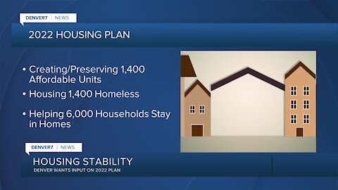 Denver wants your input on 2022 housing stability project