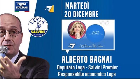 🔴 Interventi dell'On. Alberto Bagnai ospite nella trasmissione "L'aria che Tira" del 20/12/2022.