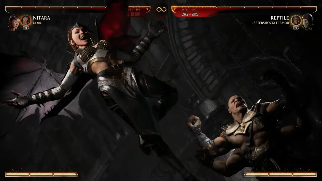 Mortal Kombat 1 2023 Nitara & Goro Kameo Fatal Blow