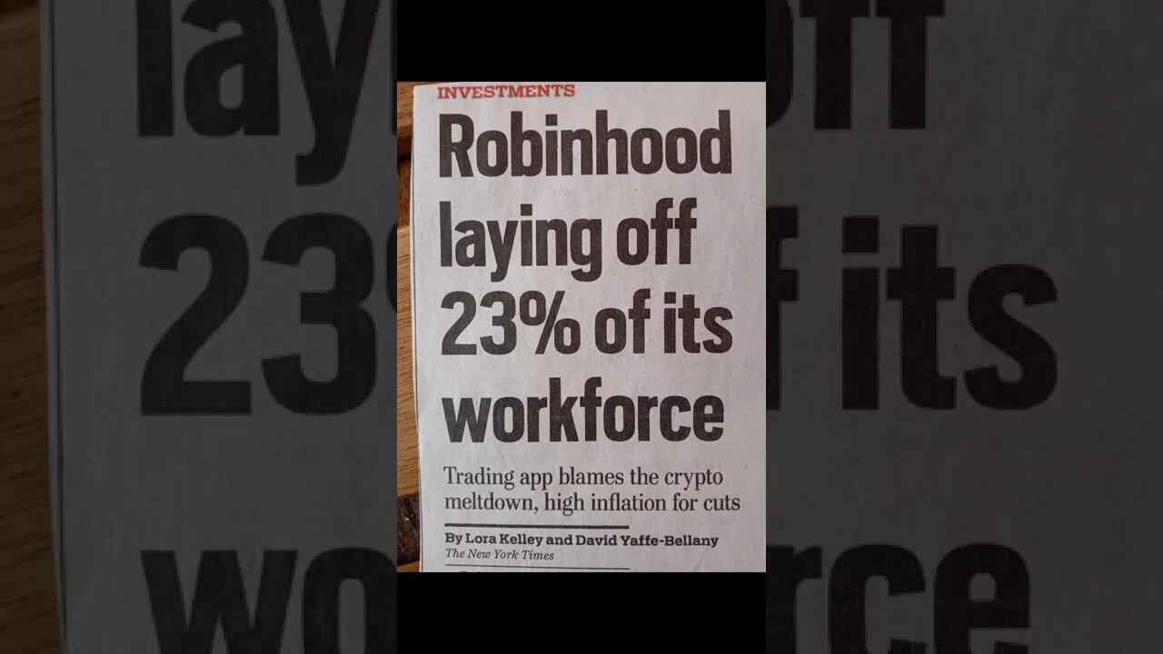 Robin Hood is laying off 23% of his workforce?