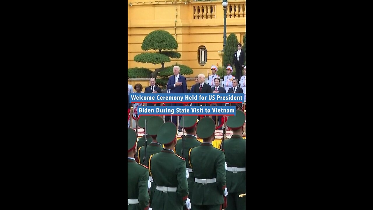 U.S. President Joe Biden was welcomed to Vietnam with a pomp