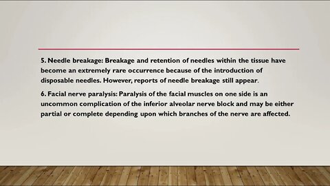 Oral Surgery L7 (Local Complications of Local Anaesthesia)