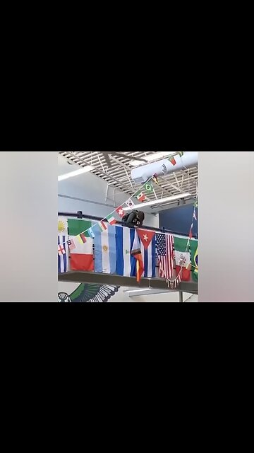 Student of the Month Takes Down Groomer Flag Hanging Next to American Flag