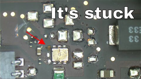 Macbook not charging due to welded voltage regulator IC!
