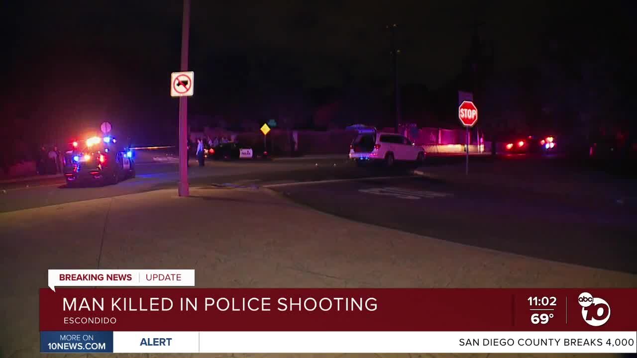 Man killed in Escondido Police shooting