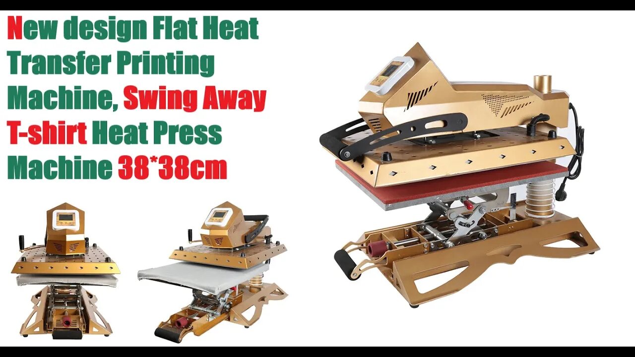 New design Flat Heat Transfer Printing Machine, Swing Away T-shirt Heat Press Machine 38*38cm