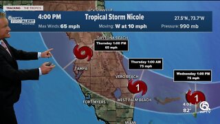 Tropical Storm Nicole forecast, 4 p.m. Nov. 8, 2022