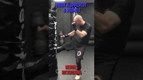 Heroes Training Center | Kickboxing "How To Double Up" Hook & Uppercut & Round 2 - Back | #Shorts