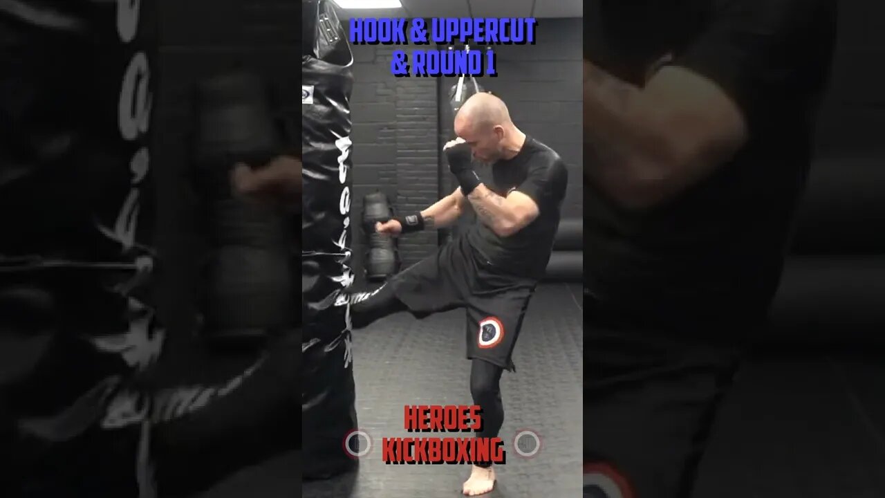 Heroes Training Center | Kickboxing "How To Double Up" Hook & Uppercut & Round 2 - Back | #Shorts