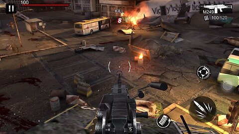 Kill all the zombies by machine gun !