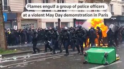 May Day protests: French police face off with anarchists