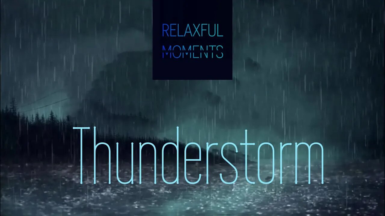 Thunderstorm at Night | Blue Noise | Dark Thunderstorm and Lightning for Calming, Relaxation, Focus and Productivity