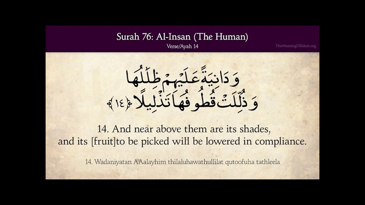 Quran: 76. Surat Al-Insan (The Human): Arabic and English translation