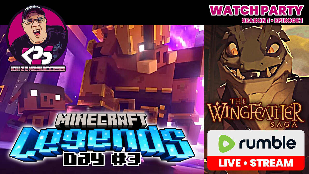 🔴🟡🟢 Minecraft Legends - Live Stream Review - Day 3 The Wingfeather Saga S1E1 | Watch Party