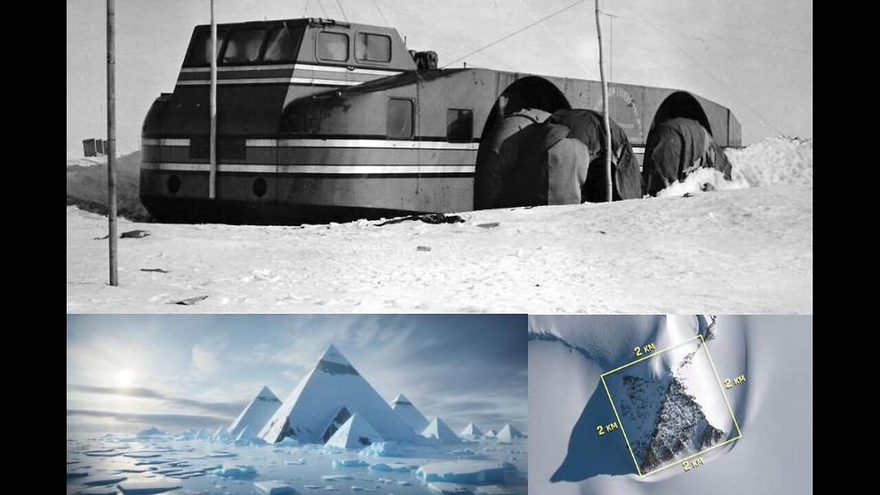 Antarctica Mysteries: Pyramids & A Massive Vehicle = Ignore Spinning Ball Earth Encounters