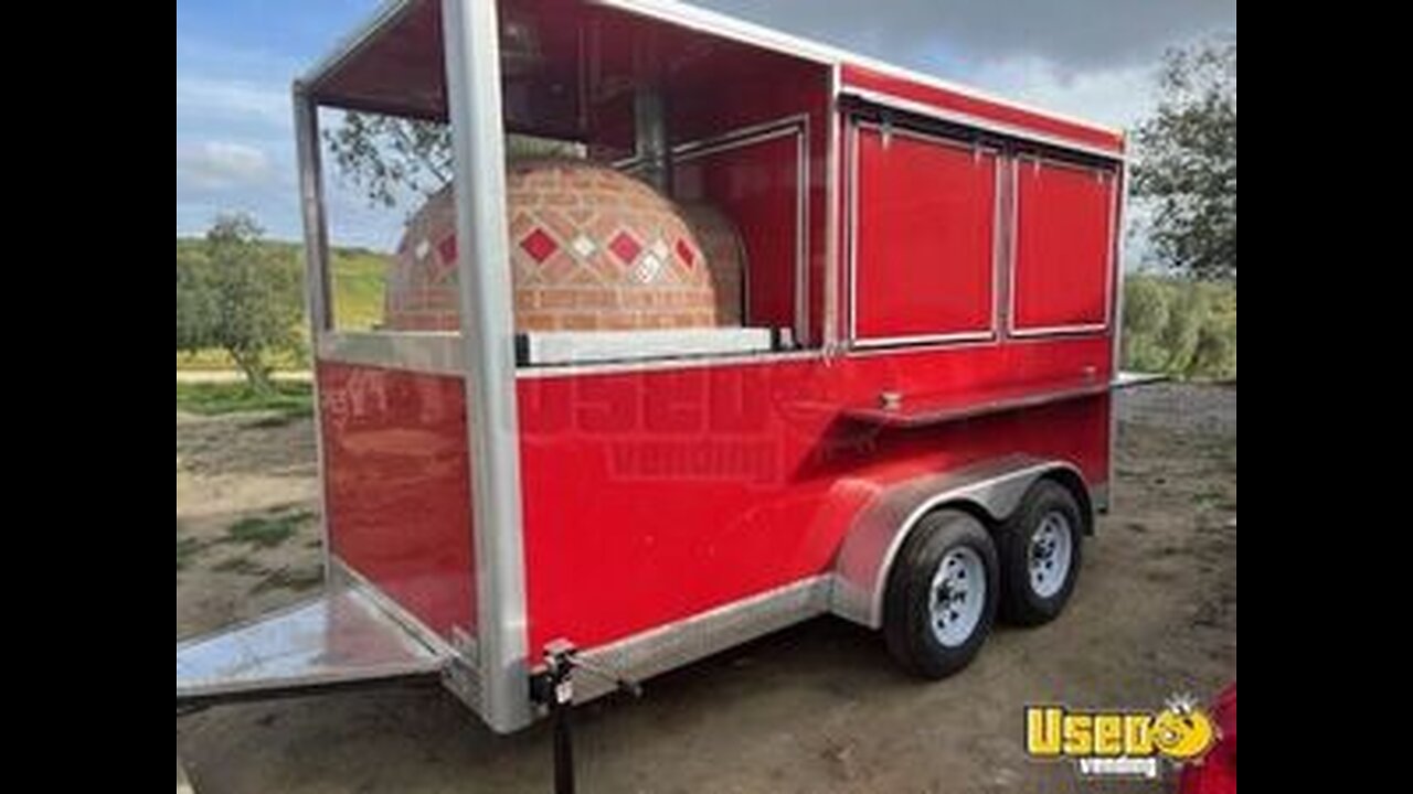 Very Lightly Used 2022 6' x 13' Registered Wood-Fired Pizza Trailer with Porch for Sale