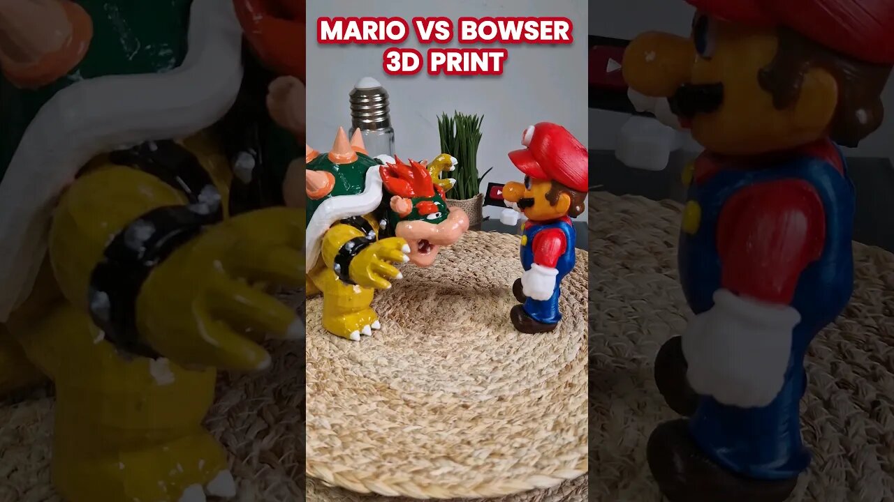 Super MARIO Vs. BOWSER 3D Printed #shorts #supermario #supermariobros #shortswithcamilla #3dprinted