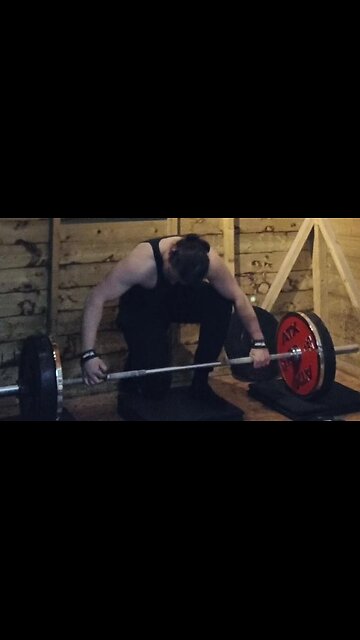 NEW-TECH EXCLUSIVE: 3x12 110 Kgs Defecit Snatch-Grip Stiff-Leg Deadlift. Last Set