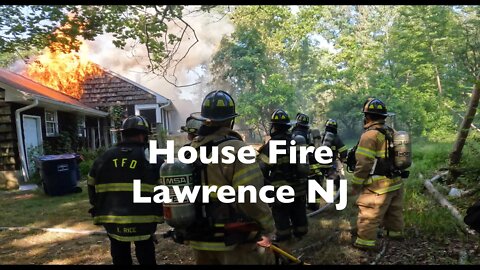 2nd alarm +, Home destroyed by fire, Rosedale Road Lawrence NJ in 4K