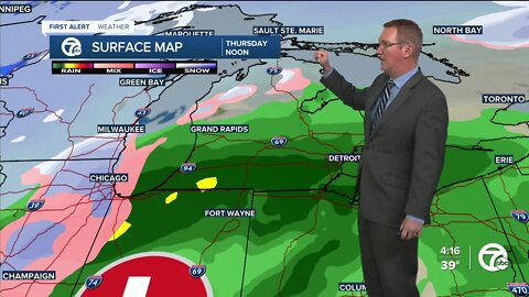 Snow chance tomorrow