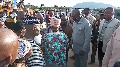 President Weah arrives in Sanniquellia