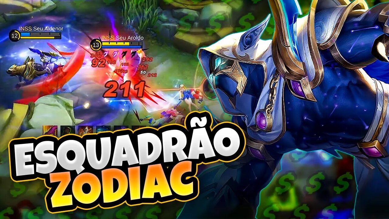 MONTAMOS UM TIME SÓ DE SKIN ZODIAC NO MOBILE LEGENDS