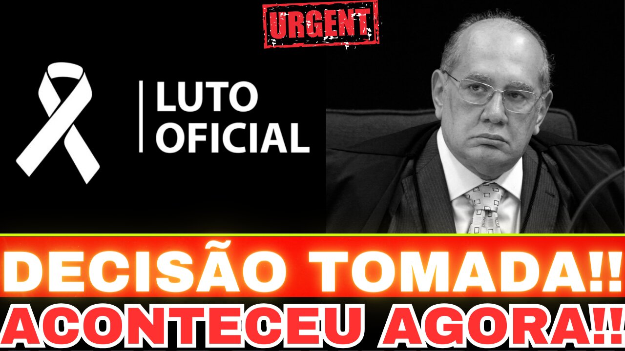 LUTO OFICIAL!! GILMAR MENDES TOMA DECISÃO!! PRISÃO DECRETADA...